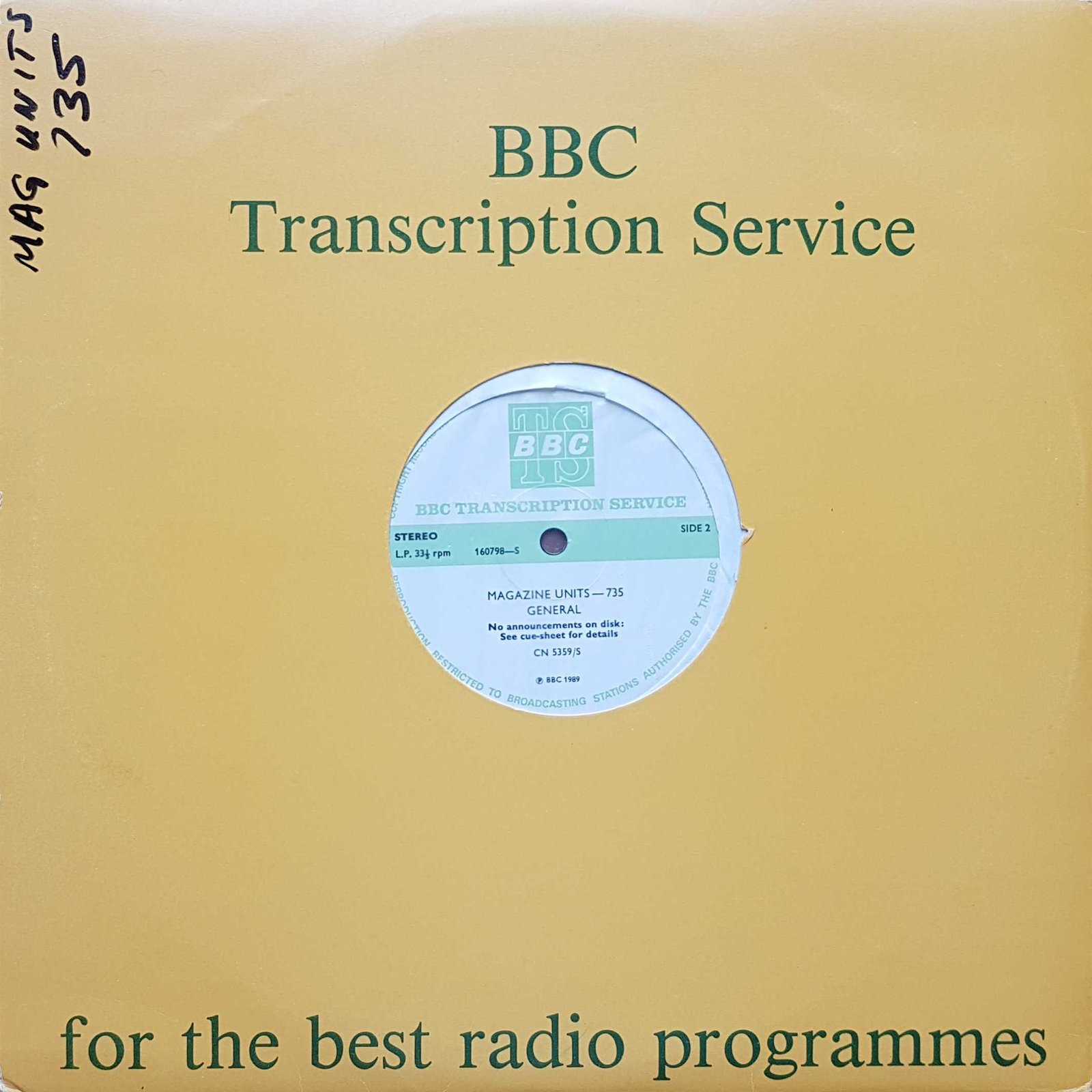 Back cover of CN 5359 S